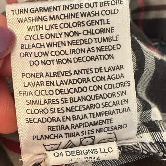 Coogi Boys Plaid Button-Down Shirt Size 7 Short Sleeve Embroidered Cotton Top - Picture 8 of 8